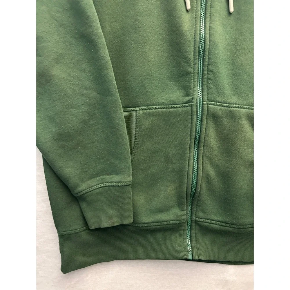 Antigua Mens Boston Celtics NBA Full Zip Hoodie Green Fleece Sweatshirt Large